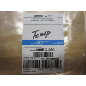 Johnson Controls A99BC-25C Temperature Sensor A99BC25C