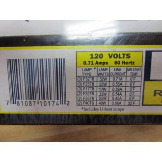 Advance REL-3P32-SC Electronic Ballast Instant-Start 120V 60Hz REL3P32SC Rev F