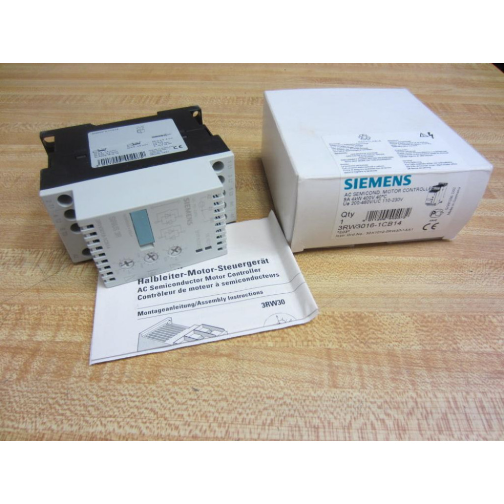 Siemens 3RW3016-1CB14 Motor Controller 3RW30161CB14