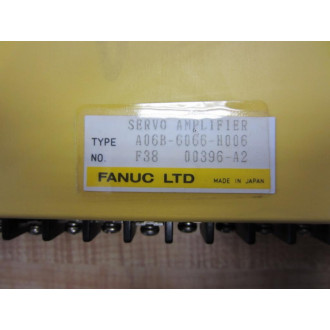 Fanuc A06B-6066-H006 AC Servo Amplifier A06B6066H006 F38 00396-A2 - Used