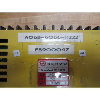 Fanuc A06B-6066-H222 Drive A06B6066H222 Serial F3900047 - Used