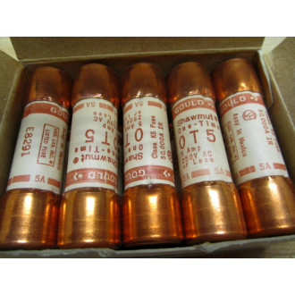 Gould Shawmut Ferraz Mersen OT5 Tri-Onic Fuse 0T5 (Pack of 10)