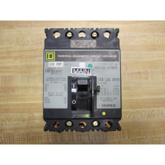 Square D FAP36100MT Circuit Breaker 100 Amp 065241-100NSX Series 2 - Used