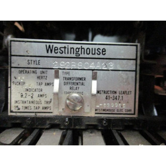 Westinghouse 292B804A23 Transformer Differential Relay Type HU-4 - Used