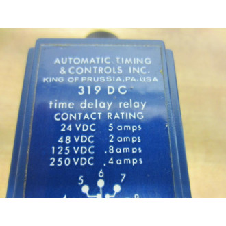 ATC 319A003H1X Time Delay Relay 0-12 Seconds - Used