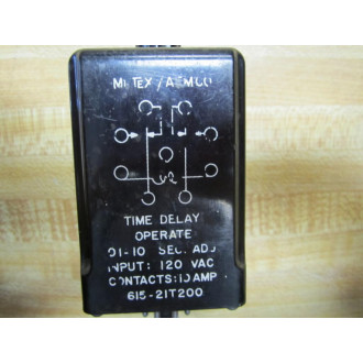MidtexAEMCO 615-21T200 Time Delay Relay 61521T200 - Used