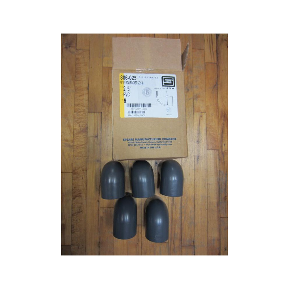 Spears 806-025 806025 Elbow Socket 90 Degree SCH 80 2 12 Inch (Pack of 5)