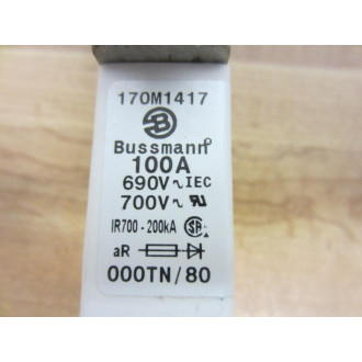 Bussmann 170M1417 100A Fuse - New No Box