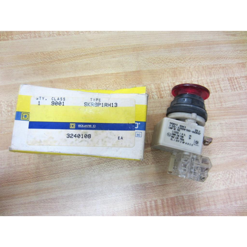 Square D 9001-SKR9P1RH13 Pushbutton 9001SKR9P1RH13 PushPull