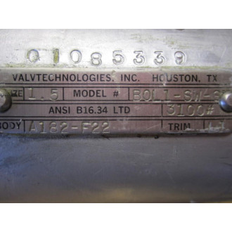 Valvtechnologies BOL1-SW-S Pressure Reducing Valve Size 1.5 - New No Box