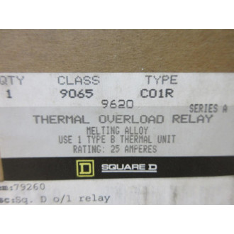 Square D 9065-C0-1R Thermal Overload Relay 9065-C0-1R Series A