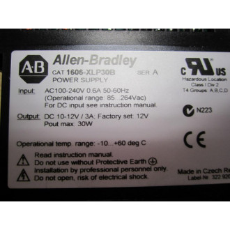 Allen Bradley 1606-XLP30B DC Power Supply Compact 1606XLP30B Series A