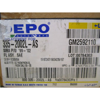 Depo 335-2002L-AS Flood Light GMC Sierra PU '99-'02 LH Driver Side 10385054