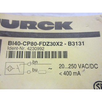 Turck BI40-CP80-FDZ30X2-B3131 Sensor BI40CP80FDZ30X2B3131 4230992