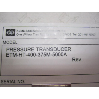 Kulite Semiconductor ETM-HT-400-375M-5000A Pressure Transducer 67MO8374-02