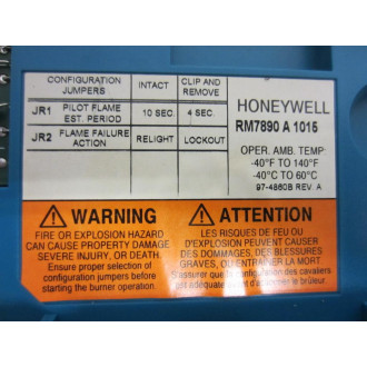 Honeywell RM7890A-1015 Burner Control RM7890A1015 - Used