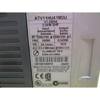 Telemecanique ATV-11HU41M2U AC Speed Drive Altivar ATV11HU41M2U