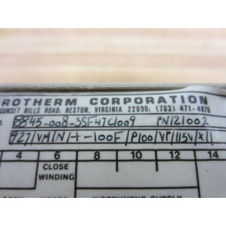 Eurotherm 927VMNT-100FP100VP115VX11 - Used