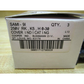 Bussmann SAMI-9I Fuse Cover Indicating Light SAM1-91 (Pack of 3)