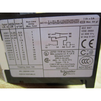 Telemecanique LR2K0308 Thermal Overload Relay 023044