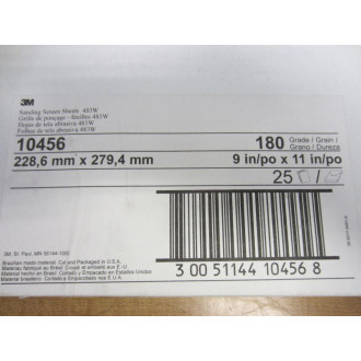 3M 10456 Screen Sheets 180 Grit (Pack of 25)