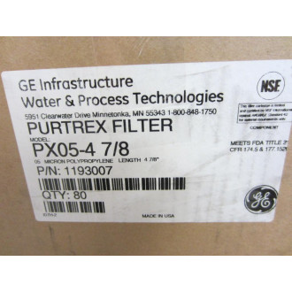 Purtrex PX05-4 78 Cartridge Filter 05 Micron 1193007 (Pack of 80)