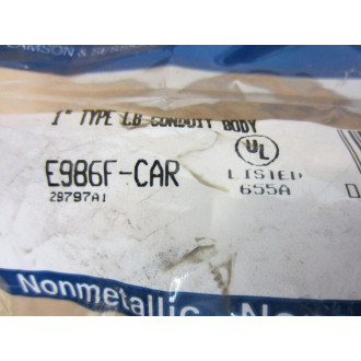 Carlon E986F-CAR Conduit Body E986FCAR