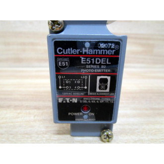 Cutler Hammer E51DEL Eaton Photoelectric Head WO Receptacle - New No Box