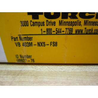 Turck VB 403M-NX5-FS8 VB403MNX5FS8 Multibox  U0927-76