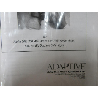 Adaptive ALPHA 10721112CLF Big Dot Remote Control 63407203