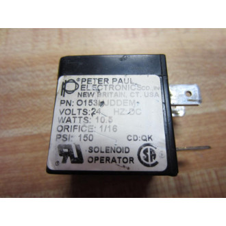 Peter Paul Electronics O153HJDDEM Solenoid Operator Coil 17034-13 PPF - Used