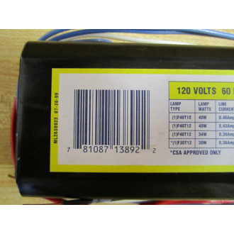 Advance Transformer R-140-1-TP Rapid Start Ballast R140TP - New No Box