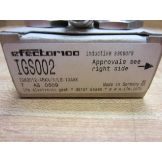 IFM Efector IGS002 Metal Inductive Sensor IGK2012-ARKAMLS-104AK