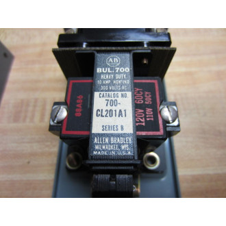 Allen Bradley 700-CL201A1 Type CL AC Control Relay With Enclosure Series B