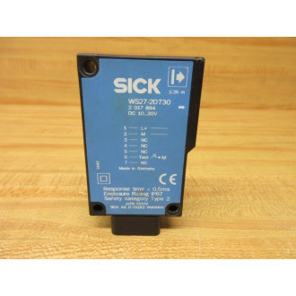 Sick WS27-2D730 Photoelectric Safety Switch Transmitter 2017894 - Used