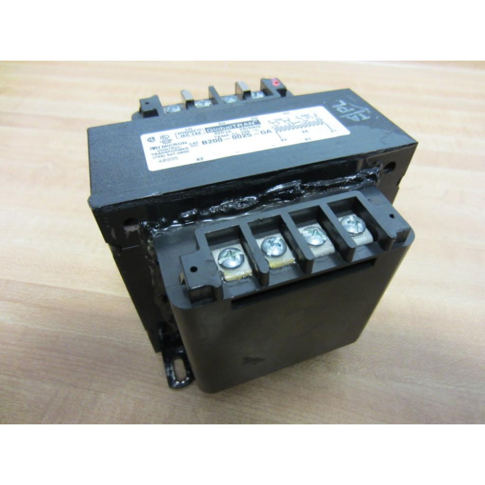 Micron Control Transformer B200-0025-GA GlobalTRAN Transformer - Used