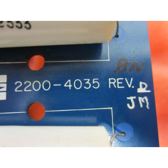 Emerson 2200-4035 Snubber Circuit Board Rev. D 2200-2035 - Used