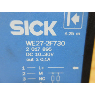 Sick WE27-2F730 Photoelectric Safety Switch Receiver 2017895 - Used