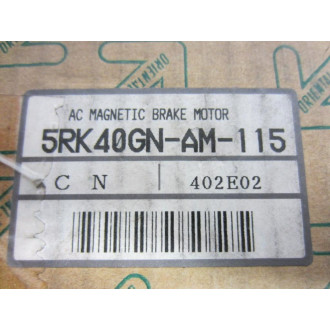 Oriental Motor Co 5RK40GN-AM-115 AC Magnetic Brake Motor
