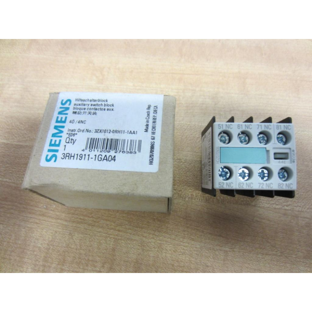 Siemens 3RH1911-1GA04 Auxiliary Switch Block