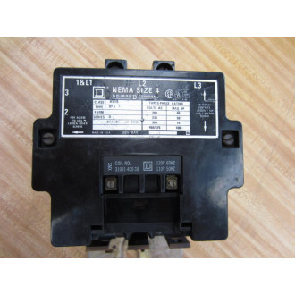 Square D 8536 SFG 1 Size 4 Starter Type SFG 1 8536SFG1 Series A - Used