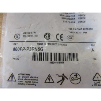 Allen Bradley 800FP-P3PN5G Pilot Lamp Assembly