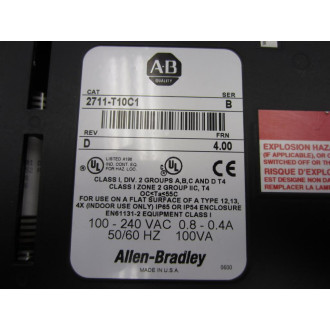 Allen Bradley 2711-T10C1 Panel View 1000 Series B FRN 4.00 Rev D - Refurbished