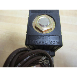 Parker SIOLC Solenoid Valve 120 VAC 20W 2 Wire - Used