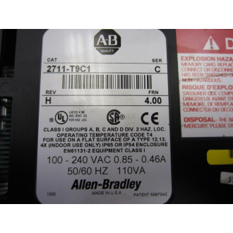 Allen Bradley 2711-T9C1 Panel View 2711T9C1 Small Screen Crack - Refurbished