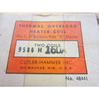 Cutler Hammer 9586H160 Eaton Thermal Overload Heater Coil H160 (Pack of 2)