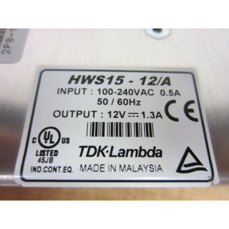 TDK- Lambda HWS15-12A Power Supply