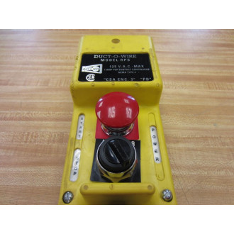 Duct O Wire RPS Model Pushbutton Pendant Station Cracked Switch Housing - Used