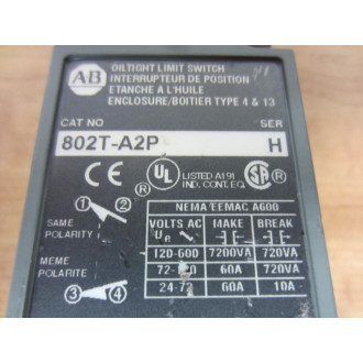 Allen Bradley 802T-A2P Limit Switch Series H - New No Box