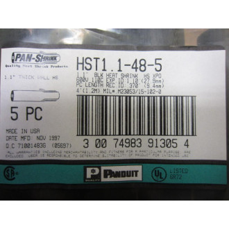 Panduit HST1.1-48-5 HST Thick Wall Heat Shrink 48" (Pack of 5)
